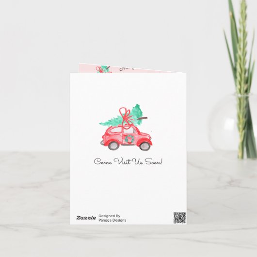 Chic Kerstboom heeft een nieuw adres Bewegend Aankondiging (Achterkant)