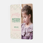 Chic Kerstfeest Metalen Ornament (Voorkant links)
