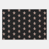 Chic Kerstmetallic roos gouden ster Wrapping P Inpakpapier Vel (Voorkant 3)