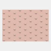 Chic Kerstmetallic roos gouden ster Wrapping P Inpakpapier Vel (Voorkant 2)