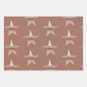 Chic Kerstmetallisch roos gouden ster brons Inpakpapier Vel (Voorkant 2)