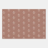 Chic Kerstmetallisch roos gouden ster brons Inpakpapier Vel (Voorkant)