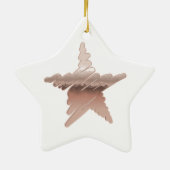 Chic Kerstmetallisch roos gouden ster wit Keramisch Ornament (Achterkant)