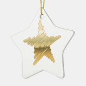 Chic Kerstmetallische gouden ster Keramisch Ornament (Links)