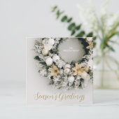 Chic Kerstmis Brede Zaken Dank u vierkant Feestdagenkaart (Staand voorkant)