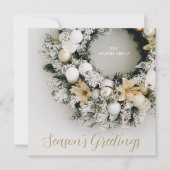 Chic Kerstmis Brede Zaken Dank u vierkant Feestdagenkaart (Voorkant)