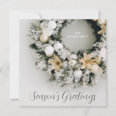 Chic Kerstmis Brede Zaken Dank u vierkant Feestdagenkaart (Voorkant)