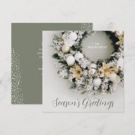 Chic Kerstmis Brede Zaken Dank u vierkant Feestdagenkaart