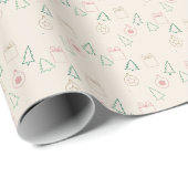 Chic Kerstmis Cadeaupapier (Rol Hoek)