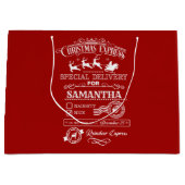 Chic Kerstmis Expres Speciale Levering Monogram Groot Cadeauzakje (Voorkant)