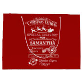 Chic Kerstmis Expres Speciale Levering Monogram Groot Cadeauzakje (Achterkant)