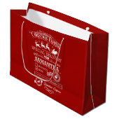 Chic Kerstmis Expres Speciale Levering Monogram Groot Cadeauzakje (Voorkant Gekanteld)