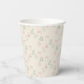 Chic Kerstmis Papieren Bekers (Achterkant)