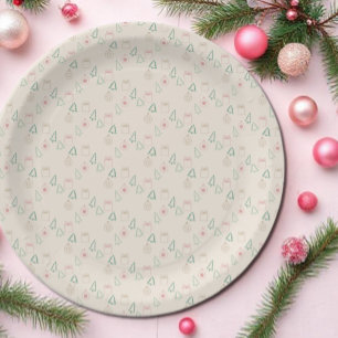 Chic Kerstmis Papieren Bordje