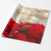 Chic Kerstmis Poinsettia Holiday Cadeaupapier (Uitgerold)