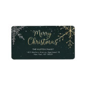 Chic Kerstmis Retouradreslabel Etiket (Voorkant)