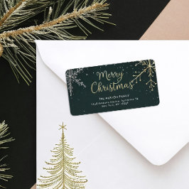 Chic Kerstmis Retouradreslabel Etiket