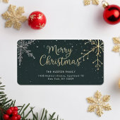 Chic Kerstmis Retouradreslabel Etiket