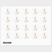 Chic Kerstmis Scandinavisch patroon Ronde Sticker (Vel)