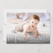 Chic Kerstmis Script Foto Feestdagenkaart