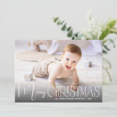 Chic Kerstmis Script Foto Feestdagenkaart