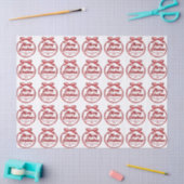 Chic Kerstmis Script Rode Lint Strik Tissuepapier (Craft)