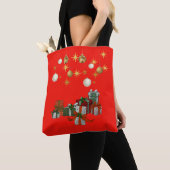 Chic Kerstmis Tote Bag (Dichtbij)
