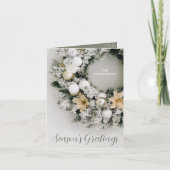 Chic Kerstmis Wreath Business Dank je dat je bent  Feestdagen Kaart (Voorkant)