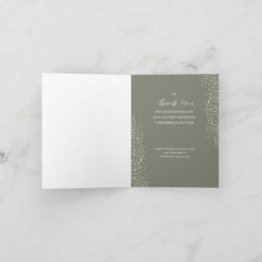 Chic Kerstmis Wreath Business Dank je dat je bent  Feestdagen Kaart (Binnen)