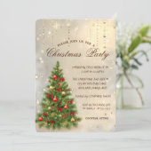 Chic-kerstpine-boom, Snowflakes-kerst Kaart (Staand voorkant)