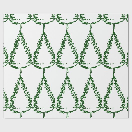 Chic-kerstpine-structuur gepatterd cadeaupapier (Vlak)