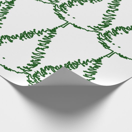 Chic-kerstpine-structuur gepatterd cadeaupapier (Hoek)