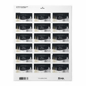 Chic kerstscene retouradreslabel etiket (Full Sheet)
