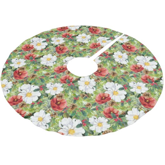 Chic KerstWinter Floral Kerstboom Rok (Gekanteld)