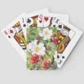 Chic KerstWinter Floral Pokerkaarten (Achterkant)