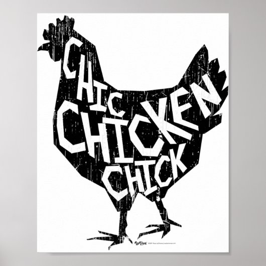 Chic Kip Kuiken Vintage Patroon Ontwerp Poster (Voorkant)
