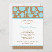 Chic Kitchen Bridal Shower (Blauwgroen) Kaart (Voorkant)