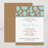 Chic Kitchen Bridal Shower (Blauwgroen) Kaart (Voorkant / Achterkant)