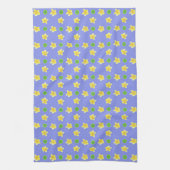 Chic Kitchen Towel: primroses, Polkas, blauw Theedoek (Verticaal)