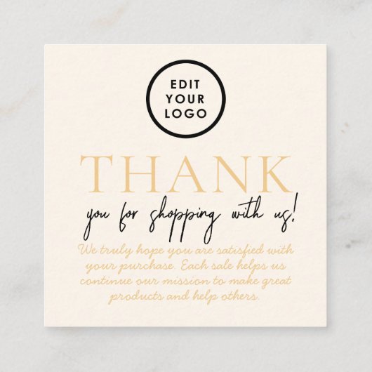 Chic Klantwaarderingskaart Informatiekaartje (Achterkant)