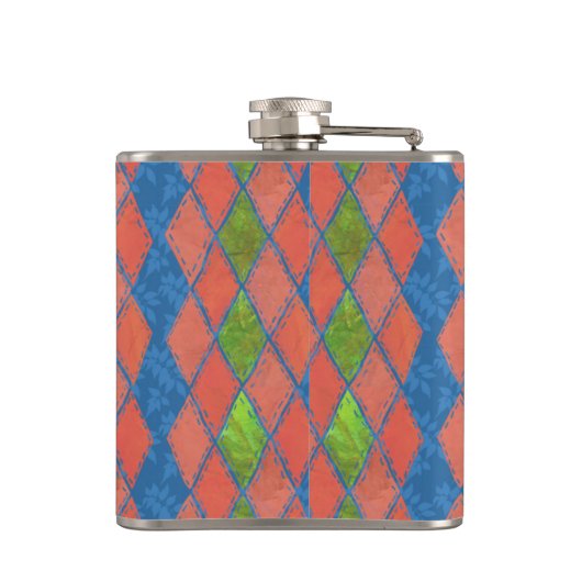 Chic Klaproos Kleuren Nep-patchwork Heupfles (Achterkant)