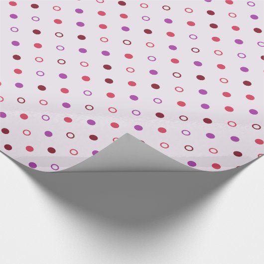 Chic-kleurig koraal-paars-pokkenpatroon cadeaupapier (Hoek)