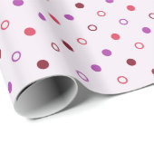 Chic-kleurig koraal-paars-pokkenpatroon cadeaupapier (Rol Hoek)