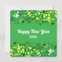 Chic kleurrijke glitter aangepaste tekst feestdagenkaart