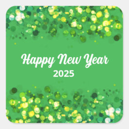 Chic kleurrijke glitter aangepaste tekst vierkante sticker