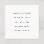 Chic Kleurrijke Grunge Cursieve Tekst Vierkante Visitekaartje (Achterkant)