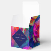 Chic kleurrijke heldere bloemen bruiloft bedankdoosjes (Geopend)