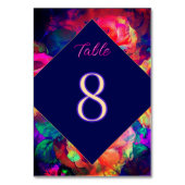 Chic kleurrijke heldere bloemen bruiloft kaart (Voorkant)