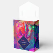 Chic kleurrijke heldere bloemen bruiloft tent bedankdoosjes (Geopend)