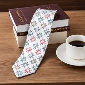Chic Kleurrijke Poinsettia Motief Kerst Stropdas
